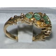thumbnail image 3 of LBG 14k Yellow Gold Real Genuine Emerald Womens Band Ring - Size 7, 3 of 4