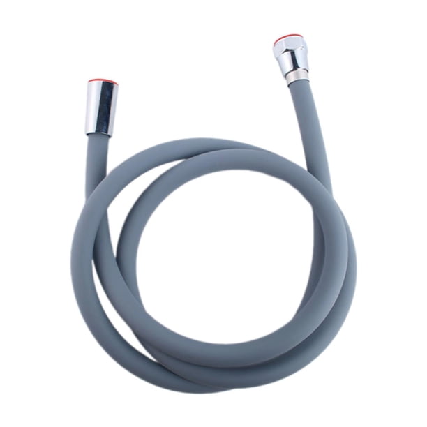 Manguera de ducha de silicona con cabezal de ducha de mano, universal, antienrollamiento, conector G1/2 para baño, dormitorio, casa de campo Gris