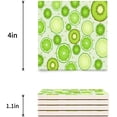 thumbnail image 3 of RYLABLUE Hello Summer Lemon and Kiwi Set of 8 Coaster for Drinks, Absorbent Ceramic Stone Coasters Cup Mat with Cork Base for Home Kitchen Room Coffee Table Bar Decor, 3 of 4