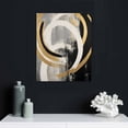 thumbnail image 4 of JEUXUS Black and White Abstract Canvas Wall Art Gold Leaf Wall Decor for Bedroom Grey and Black Abstract Picture Textured Hand-painted for Living Room Office Bathroom Black Art Painting Set, 4 of 4