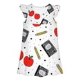 thumbnail image 6 of FUZHIQ Toddler Girls Back to School Print Dresses Ruffle Sleeve A-Line Flared Dress for School Daily Outfits,10-12 Years, 6 of 6