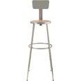 thumbnail image 3 of (Pack of 2) NPS 32 -39" Height Adjustable Heavy Duty Steel Stool With Backrest, Grey, 3 of 3