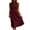 Red 09, variant on Karymi Sleeveless Midi Dress, Stand Collar V-Neck A-Line Casual Summer Dress, Solid Gathered Waist Flowy Dress Easter Dresses for Women