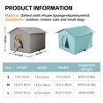 thumbnail image 3 of Outdoor Cat House, Waterproof Insulated Shelter for Feral and Indoor Cats, Collapsible Cozy Winter Cat House with Cushion, Easy to Assemble (S,Black), 3 of 8