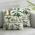 thumbnail image 3 of Geranium Pillow Sham, Botanical Theme with Aloe Indoor Houseplants Spider Plant Dragon Tree Calathea, Decorative Standard King Size Printed Pillowcase, , Multicolor, 3 of 7
