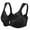 Black, variant on Curyon Womens Front Closure Underwire U-Back Unpadded Wide Strap Plus Size Bra,36DD