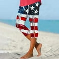 thumbnail image 2 of Womens Independence Day Leggings Skinny Leg Yoga Pants Stars Printed Capri Pants American Patriotic Legging Slim-Fit Trousers Beach Vacation Trendy 2025 Summer Clothes, 2 of 5