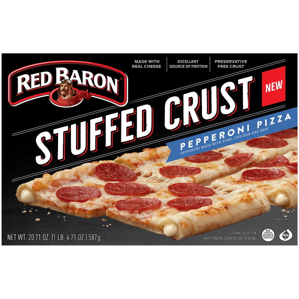 Red Baron Stuffed Crust Pepperoni Frozen Pizza, 20.71 oz. - Walmart.com - Walmart.com