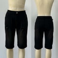 thumbnail image 5 of Men Long Denim Shorts Classic Fit Knee Length Pants Summer Ripped Fashion Ripped Distressed Washed Jeans Comfort Flex Waist Short Pant with Pockets Size 2XL Black, 5 of 9