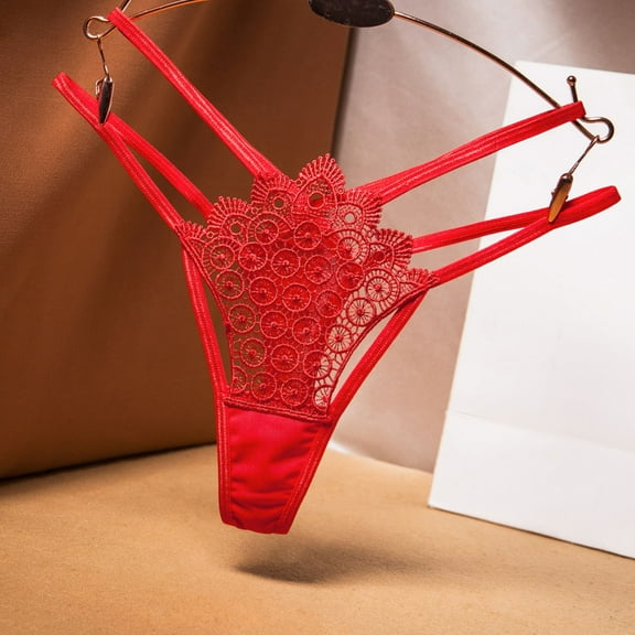 Women Underwear Thongs Lace Bikini Panties G String Thong Stretch Ladie Brief Thong Cute Panties for Women High Waist Bikini Thong Panties Family Valentines Shirts plus Size Underwear for Women Vs