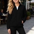 thumbnail image 2 of yillto Fleece Jacket Women Zip up Lightweight Soft Warm Winter Jackets for Women with Pockets Hiking Coat, 2 of 6