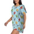 thumbnail image 2 of Kdxio Modern Ice Cream Print Pajamas Sets for Women Short-Sleeved Pjs with Lounge Shorts Two Piece Sleepwear S-4XL, 2 of 5