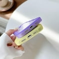 thumbnail image 5 of Solid Color Curly Wave Frame Clear Soft Compatible with iPhone Case (Purple,iPhone 12), 5 of 5