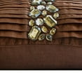 thumbnail image 5 of The HomeCentric Decorative Throw Pillow Cases Brown Pack of 2, 20"x20" (50x50 cm) Art Silk Crystals, Pintucks Cushion Covers For Sofa, Striped Modern Style - Brown Crystals, 5 of 5