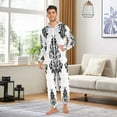 thumbnail image 5 of IAUYY Unisex Adult Onesie Pajamas Ultra-Soft Crystal-Soft Fabric, Halloween Adult Onesie Pajamas Adults,With a Zipper Plus Size Onesie Pajamas, Traditional Tattoo Designs, 5 of 7
