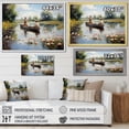 thumbnail image 4 of Designart "The Pond at Montgeron Impressionist Beauty" Landscapes Floater Framed Canvas Wall Art, 4 of 7