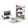 thumbnail image 4 of Modern Wood Frame Etagere Bookcase, 6 Shelves, White/Yellow, 4 of 8