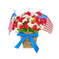 thumbnail image 6 of Patriotic Wreath for Front Door, 4th of July Wreath with USA Flags for Memorial Day Independence Day Veterans Day Upstairs Wreath Front Door Decoration Hanging Ornaments, 6 of 6