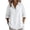 White, variant on Chbgutlmr Cotton Linen Tops for Women Long Sleeve Curved Hem Half Button Lapel Shirts Casual Loose Lightweight Plain Tops