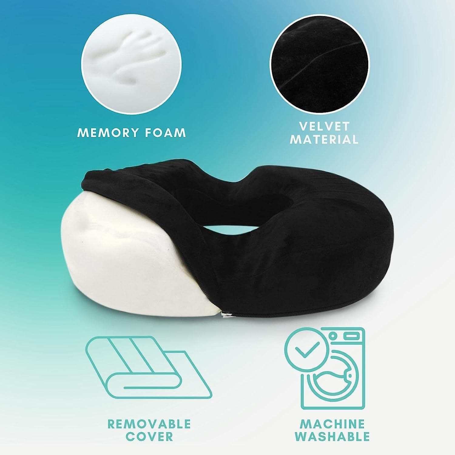 Trickonometry Donut Seat Cushion Extra Firm Orthopedic Pillow