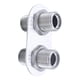 thumbnail image 1 of Mamparo de aire acondicionado, aleación de aluminio universal para automóvil / modificación Interfaz de mamparo de calentador de 2 puertos Conector de Plata Macarena Bulkhead de aire acondicionado, 1 of 8