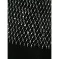 thumbnail image 4 of Licupiee Women Rhinestone Mesh Top Long Sleeve Hollow Out See Through Crop Tank Top Sexy Rave Party Clubwear, 4 of 5