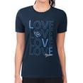 thumbnail image 4 of Women's G-III 4Her by Carl Banks Navy Tennessee Titans Love Graphic Fitted T-Shirt, 4 of 5