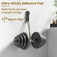 thumbnail image 2 of NIFFGAFF Heavy Duty Adhesive Stick On Wall Mounted Hooks, 4 Pack, 2 of 7