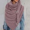 thumbnail image 1 of Ladies' Retro Solid Color Star Decorative Scarf Neckerchief winter gloves Red, 1 of 5