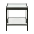 thumbnail image 3 of Henn&Hart 20" Blackened Bronze Metal/Glass Side Table, 3 of 8