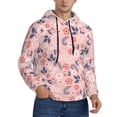 thumbnail image 2 of Uemuo Tropical Plants Pattern Men's Hoodie - Casual Pullover Hoodie with Kangaroo Pocket, Stylish Hooded Sweatshirt for Everyday Wear-4X-Large, 2 of 7