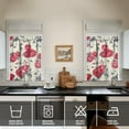 thumbnail image 4 of Pioneer Kitchen Curtains and Valance Set 36 Inch Tier the Peony Flowers 3 Pieces Set Dining Room Small Curtain Drapes Cafe Curtains Valance for Home Decor Rod Pocket, 4 of 6
