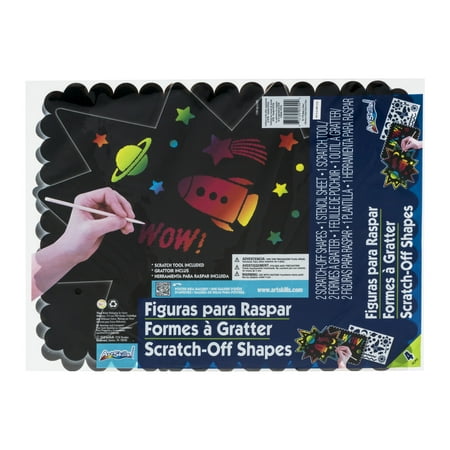 ArtSkills Scratch-N-See Pre-Cut Posterboard Shapes