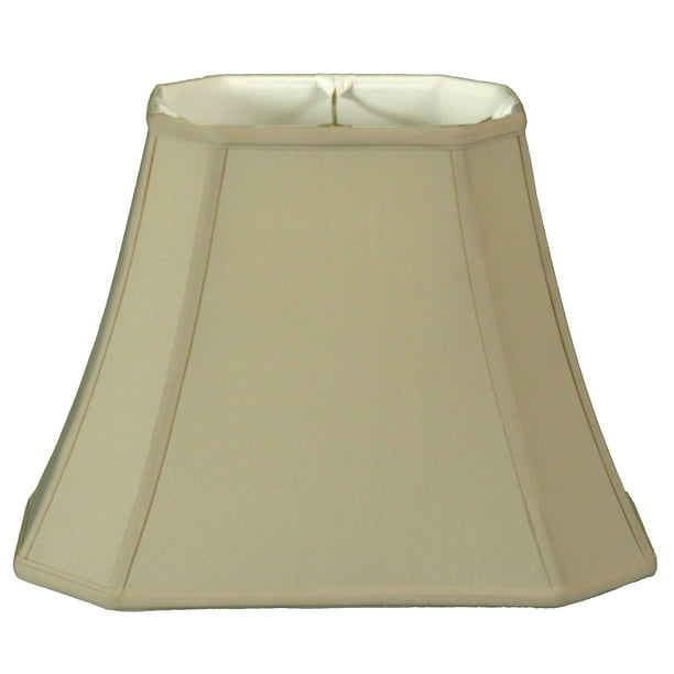 Royal Designs Rectangle Cut Corner Lamp Shade - Beige - 7 x 9 x 10.25 x 16  x 12.25