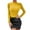 Yellow, variant on Fiaer Womens Sweaters Slim Fit Crew Neck Long Sleeve Cozy Stretch Fashion Leisure Fall Tops for Daily Wear Yellow M
