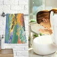 thumbnail image 7 of Yayeee 2 Pack Hand Towels for Bathroom 100% Cotton 16" x 28" Soft Absorbent Kitchen Towel, Colorful Landscape, 7 of 7