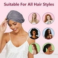 thumbnail image 5 of Zenghuiiii Adult Adjustable Silk Satin Hair Bonnet For Sleeping Double Layer Hair Wrap Sleep Cap Turban For Women Men Curly Straight Hair Long Large Braid Unisex Biology Hair, 5 of 5