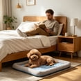 thumbnail image 5 of Self-Cooling Pet Cooling Mat for Dogs & Cats, Summer Edge Design Cooling Cushion for Kennel Use, Blue, Size S, 5 of 5