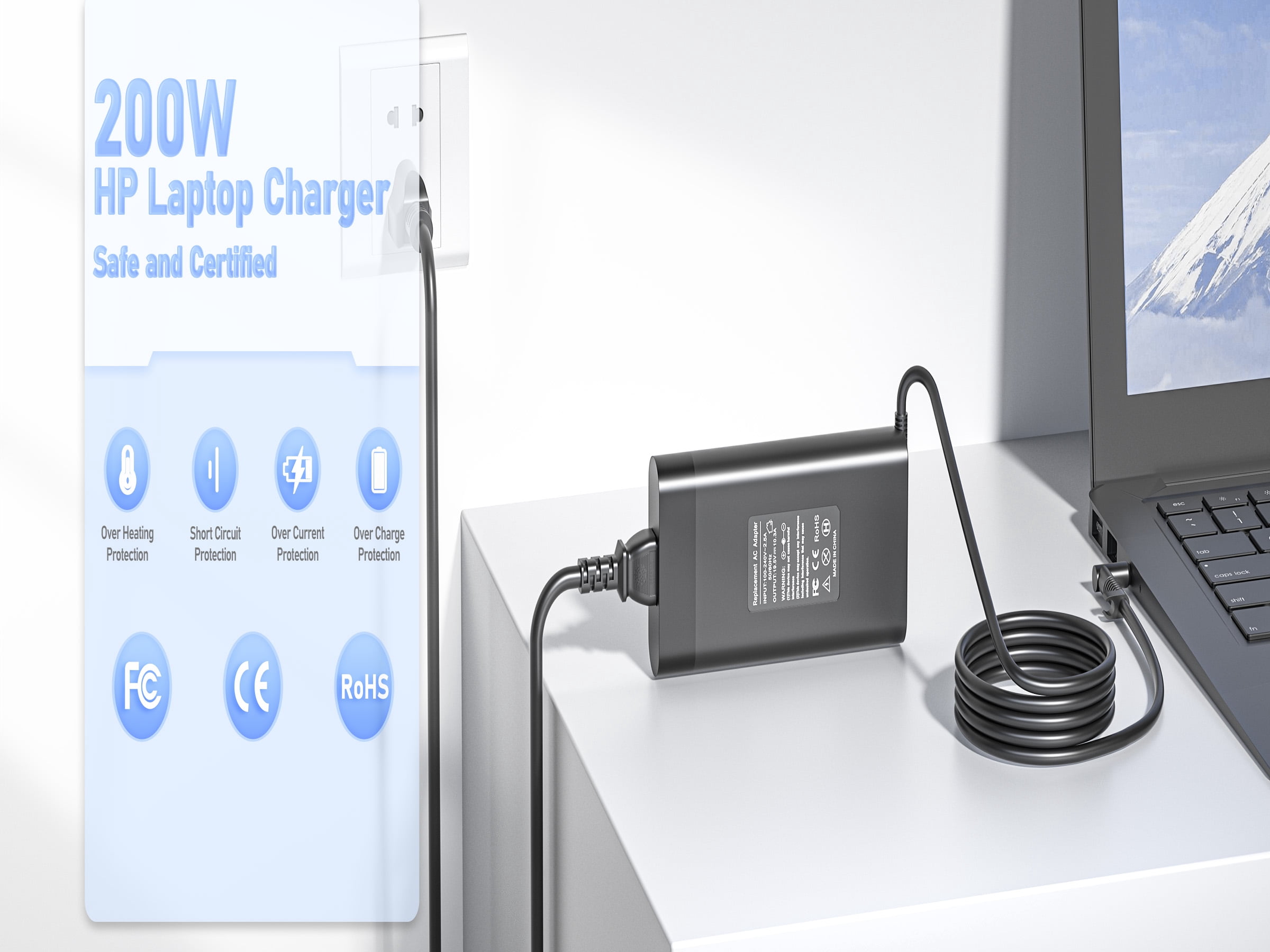 200W 150W Laptop Charger for HP Victus 15 16 Pavilion 15 16 17