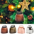thumbnail image 3 of SharkTRUE 4 Cow Bell, Vintage Rustic Metal Cow Bells, Christmas Bells for Christmas Tree Decoration, Small Dog Bell for Cow Horse Sheep Cats Small Pets, 3 of 9