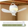 thumbnail image 5 of Portable Ceiling Fan with Light, Rechargeable Quiet Fan with Remote Control for Bedroom Bathroom Camping And Dorm Rooms, 5 of 8
