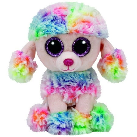 Rainbow Poodle Beanie Boo Small 6 inch - Stuffed Animal by Ty (37223)