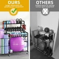thumbnail image 2 of Dextrus Multipurpose Gym Equipment Organizer with Yoga Mat Holder and Wheels, 2 of 8