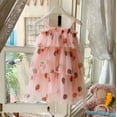thumbnail image 3 of Hihipz Toddler Girl's Tulle Dress Sleeveless Strawberry Sequin Tiered Dresses Kids Girls Holiday Party Princess Dress,Sizes 6M-6Y, 3 of 6