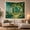 Cottage Door, variant on Glowing Hanging Lanterns Over a Teal Lake, Dreamy Fantasy for Nature Lovers, Tranquil Scenery Art Housewarming Gift, Tapestry Wall Hanging for Bedroom and Living Room