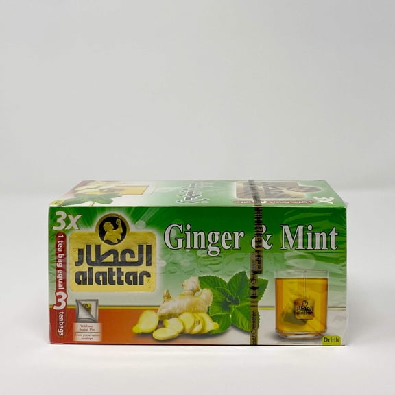 Alattar Ginger & Mint Tea - 3X Concentrated Herbal Digestive Brew - Pc