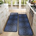 thumbnail image 4 of Kitchen Rugs Sets Of 2,Dark Blue Christmas Snowflake Pattern Anti Fatigue Kitchen Mat Rugs Non Slip Washable,Decorative Kitchen Floor Mats for Kitchen,Sink,Laundry,17"x47"+17"x47", 4 of 5