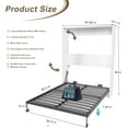 thumbnail image 2 of Montary Queen Murphy Bed - 65" Foldable Wall Bed with Metal Frame, Solid Wood Support Slats, Hidden Bed Frame, Space-Saving Design,for Bedrooms & Guest Rooms, White, 2 of 8