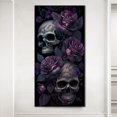 thumbnail image 1 of Cuadros Decorativos Pintura de diamante 5D DIY Taladro redondo completo Calavera oscura Decoración del hogar (NH3643) Wdftyju  embutido en tela, 1 of 7