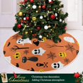 thumbnail image 6 of FMSHPON Halloween Pattern Xmas Christmas Tree Skirt Stand Mat for Holiday Party Decoration Indoor Outdoor 48 inches, 6 of 6